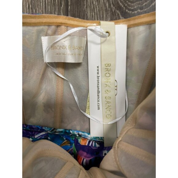 Bronx and Banco Selma Mini Dress Silk Fringe Drape Strapless Cocktail Size Small - Picture 11 of 16